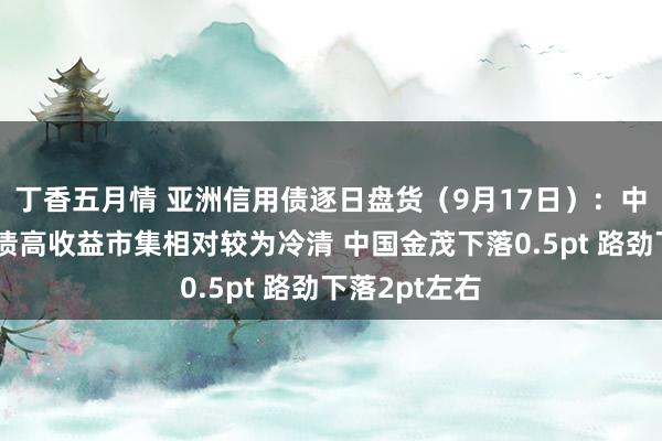 丁香五月情 亚洲信用债逐日盘货（9月17日）：中资好意思元债高收益市集相对较为冷清 中国金茂下落0.5pt 路劲下落2pt左右